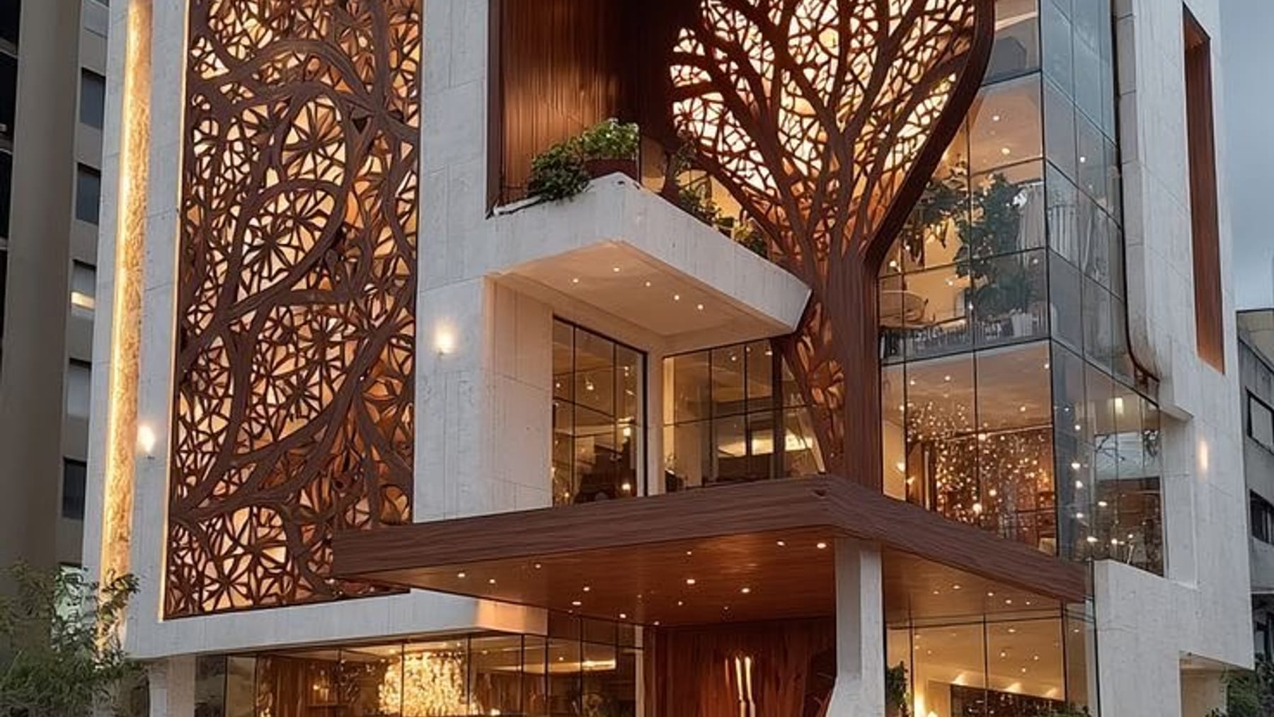 Entrance elevation of a Shree VistaCon project